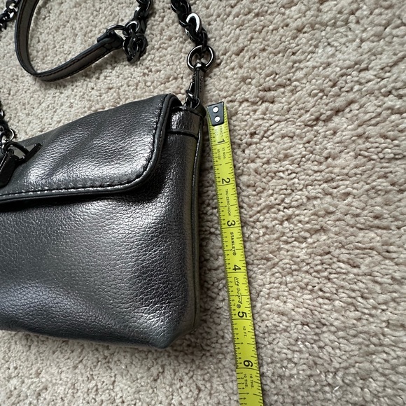 Beautiful Calvin Klein dark metallic silver crossbody  with hematite hardware - Picture 3 of 10